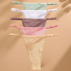 5PCS/Set Sexy G-string Panties Cotton Women's