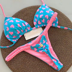 New 2026 Women's Bikini Split Print Swimwear