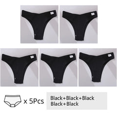 3/5Pcs Cotton Brazilian Panties Women's
