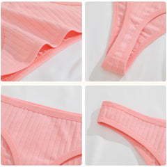 6Pcs/Set Women'S Thongs Panties Female