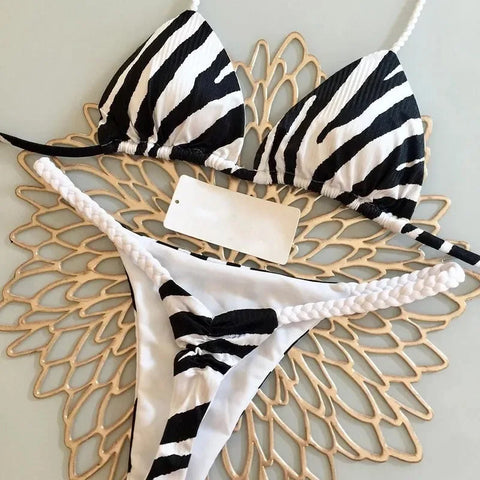 New 2026 Women's Bikini Split Print Swimwear