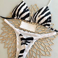 New 2026 Women's Bikini Split Print Swimwear
