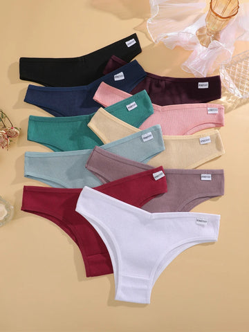 6PCS/Set Cotton Waffle Underwear for Women