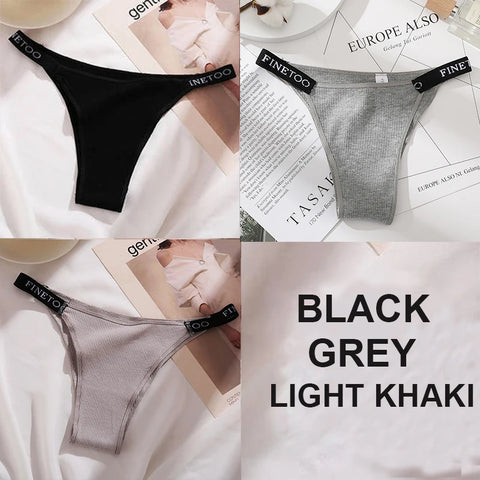 3PCS/Set Cotton Panties Briefs Women