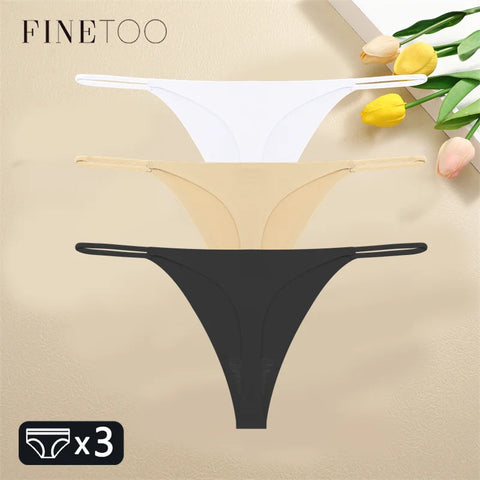 3PCS Women Seamless Thongs Sexy