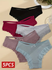 5PCS Women's Cotton Briefs Sexy