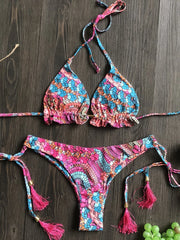 Sexy Bikini Floral Print Swimwear String