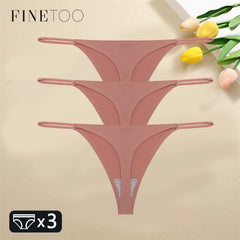 3PCS Women Seamless Thongs Sexy