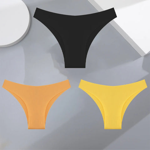 3Pcs Ultra-thin Seamless Women's Panties Sexy
