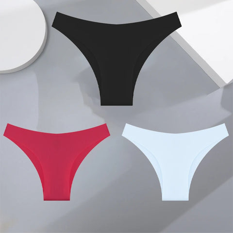 3Pcs Ultra-thin Seamless Women's Panties Sexy
