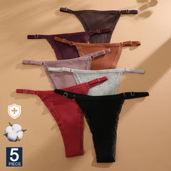 5PCS/Set Sexy G-string Panties Cotton Women's