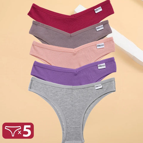 5PCS/Set Cotton Lingerie Panties Sexy