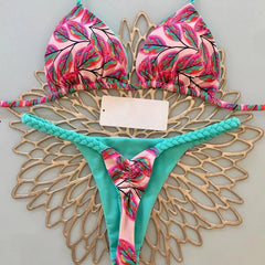 New 2026 Women's Bikini Split Print Swimwear