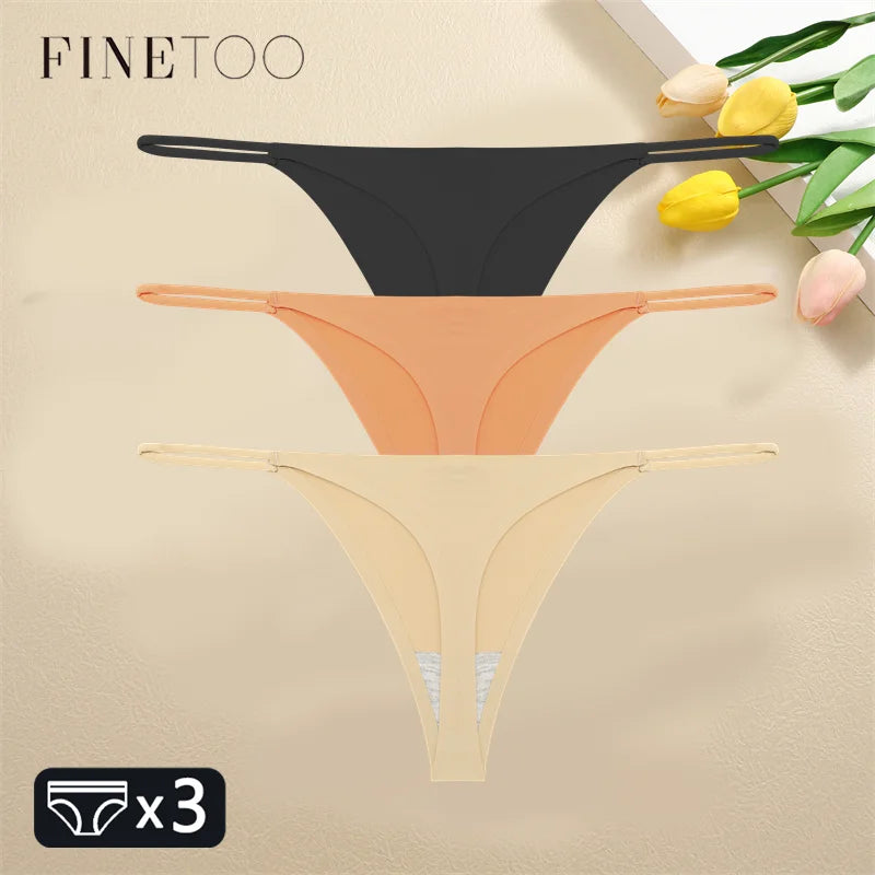 3PCS Women Seamless Sexy Thongs