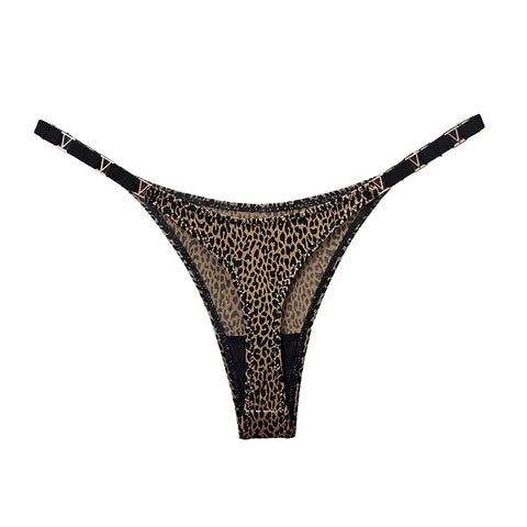 Seamless Sexy Thong Women Panties Zebra Flower