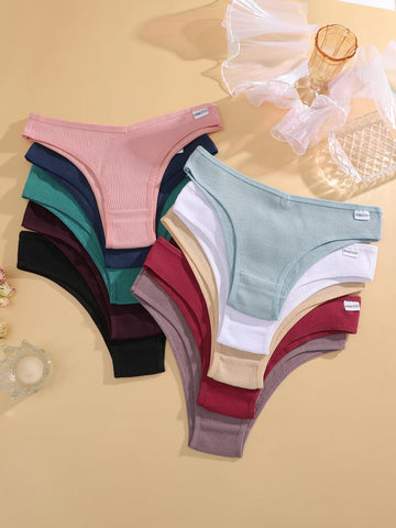6PCS/Set Cotton Waffle Underwear for Women