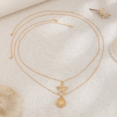 Ingemark Sexy Simple Metal Starfish Scallop Pendant