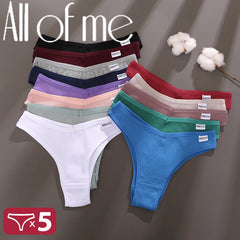 5PCS/Set Cotton Lingerie Panties Sexy