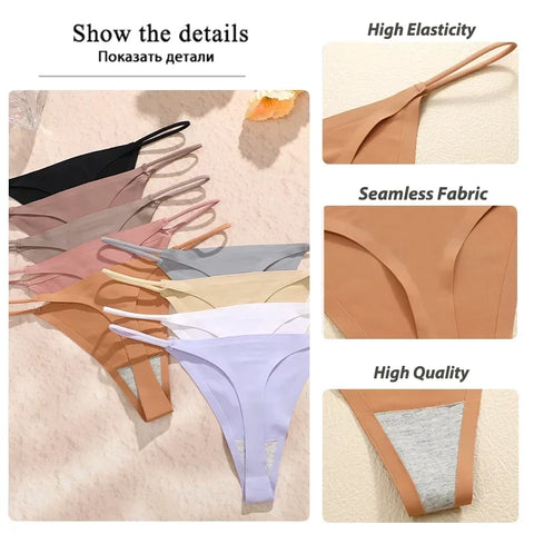 7Pcs/Set Women Seamless Thongs