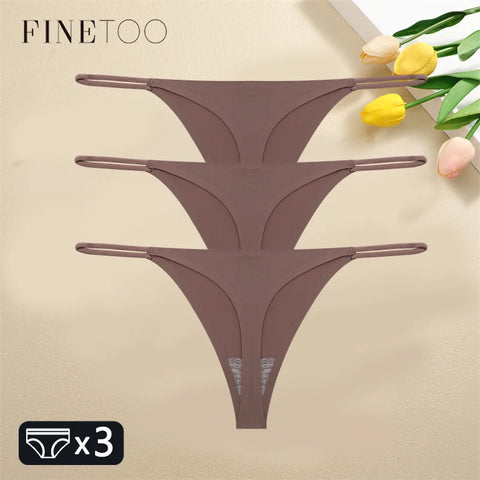 3PCS Women Seamless Thongs Sexy