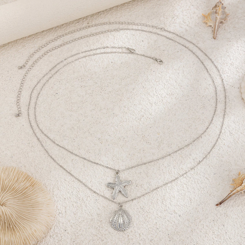 Ingemark Sexy Simple Metal Starfish Scallop Pendant