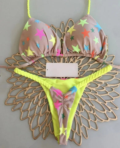 New 2026 Women's Bikini Split Print Swimwear