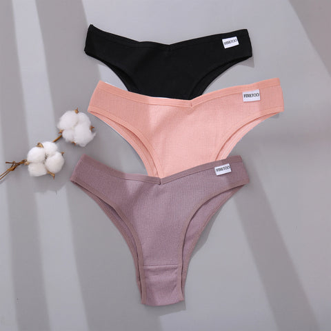 3/5Pcs Cotton Brazilian Panties Women's