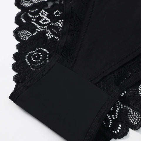5PCS/Set Lace Cotton Patchwork Bikini Panties