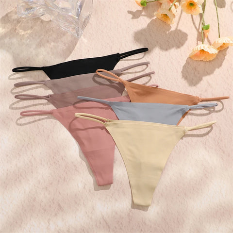 3PCS Women Seamless Thongs Sexy